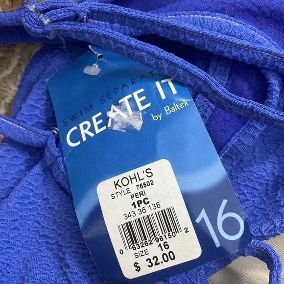 NWT VINTAGE BALTEX 90s Push Up High Waisted Bikini Set Size Womens 14/16 Sexy - Picture 5 of 10